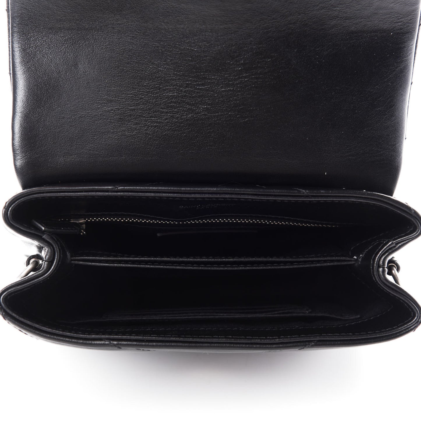Calfskin Y Quilted Monogram Toy Loulou Crossbody Bag Black