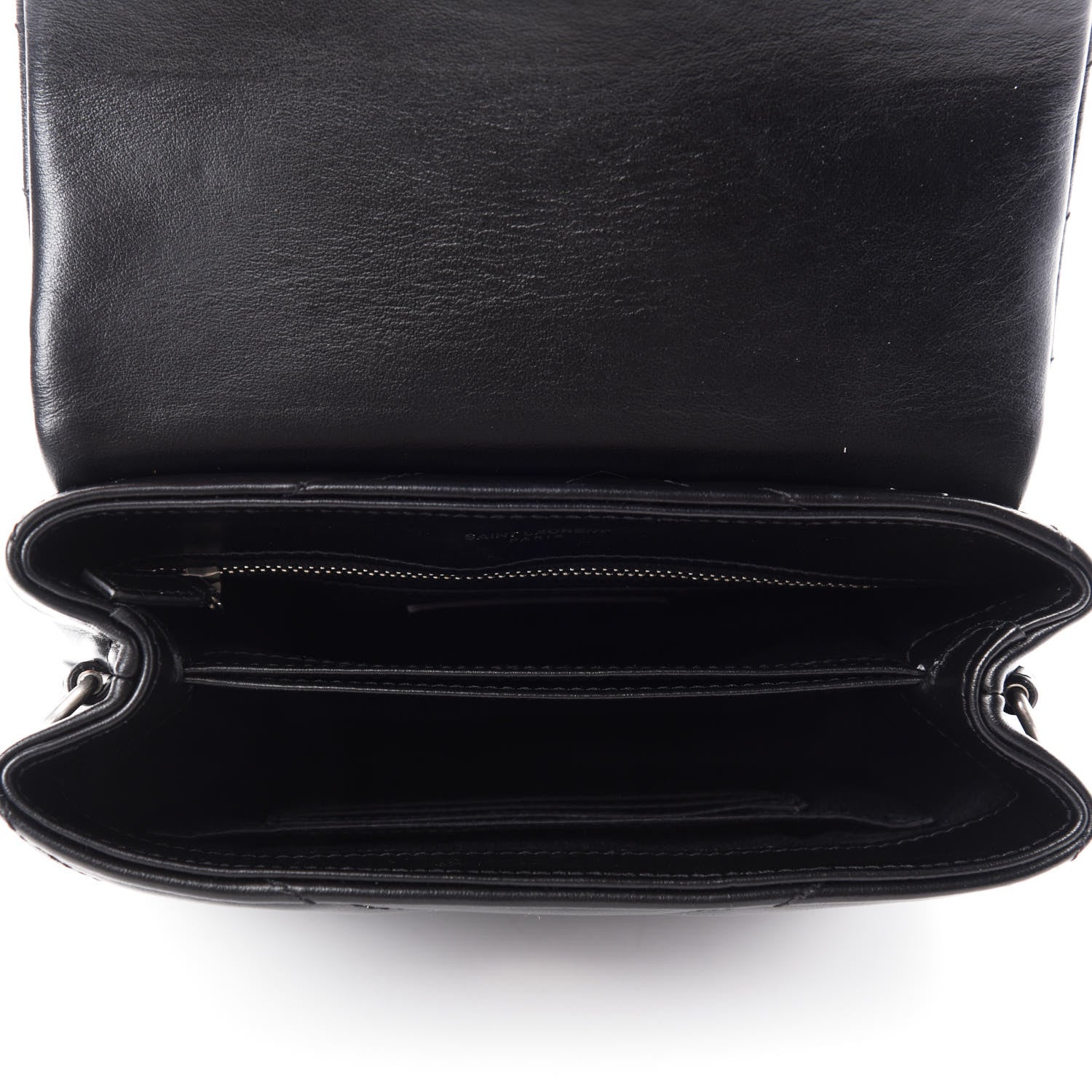 Saint Laurent Calfskin Y Quilted Monogram Toy Loulou Crossbody Bag Black 5 of 12