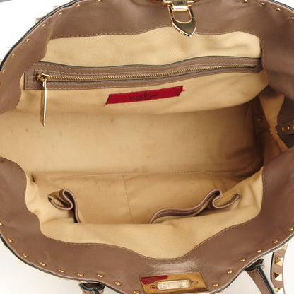 Valentino Garavani Calf Hair Cavallino Animal Rockstud Dome Satchel Leopard 5 of 8