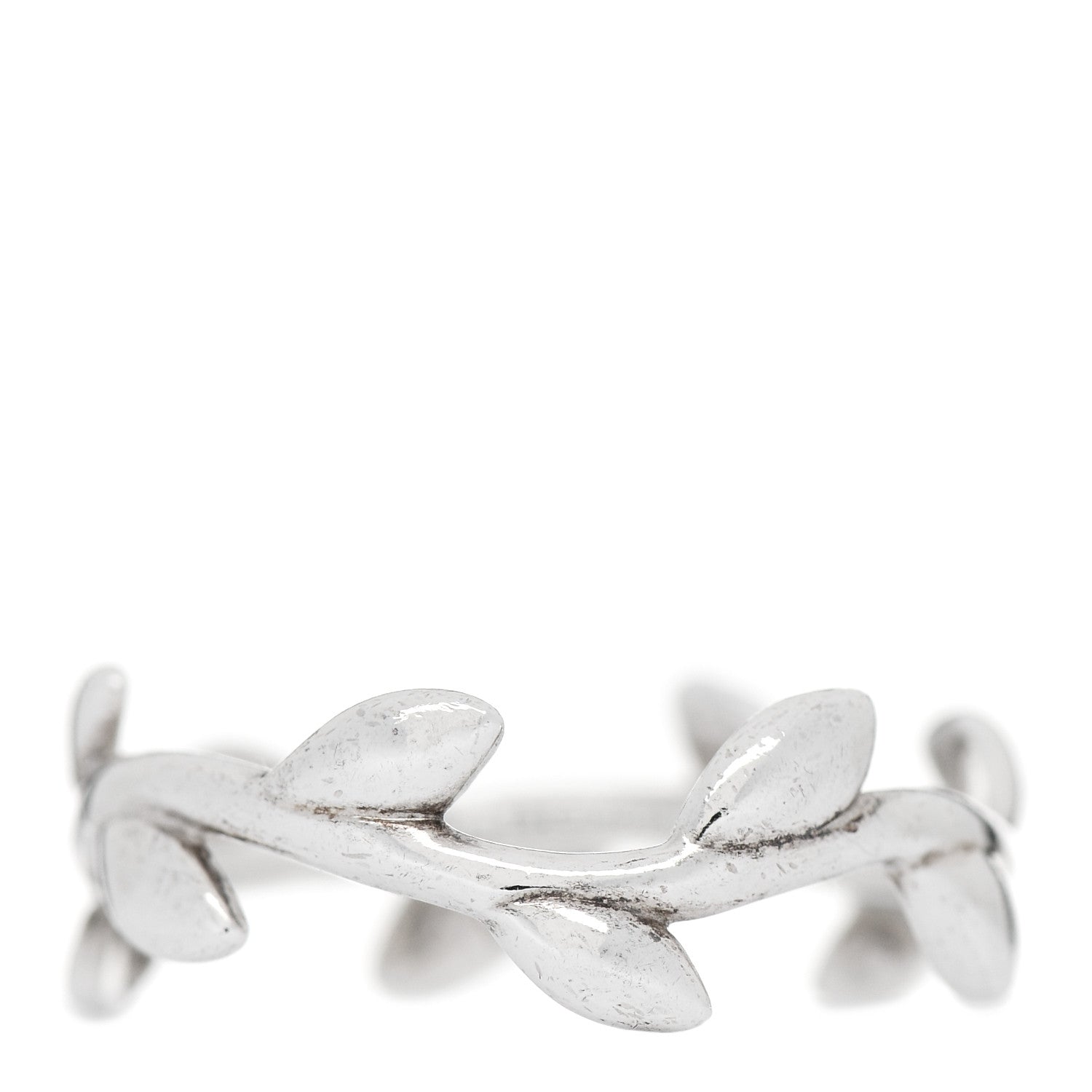 Tiffany Sterling Silver Paloma Picasso Narrow Olive Leaf Band Ring 47 4 1 of 5