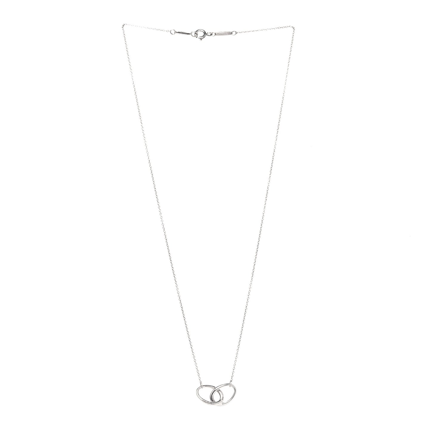 Sterling Silver Elsa Peretti Interlocking Ovals Pendant Necklace