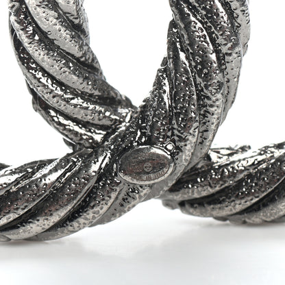 Chanel CC Chanel Logo Brooch Silver 4 of 4