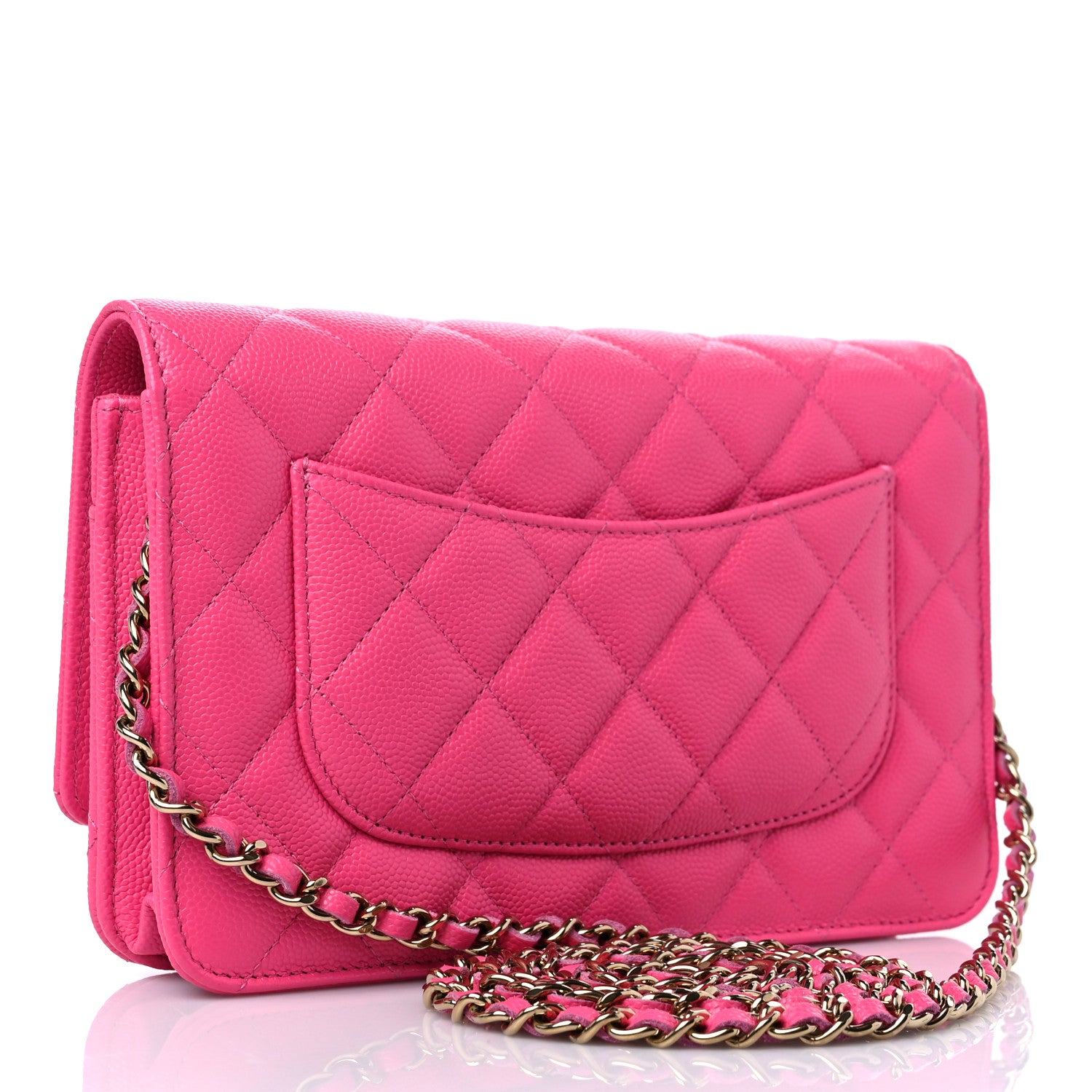 Chanel Caviar Quilted Wallet On Chain WOC Rose 3 of 10