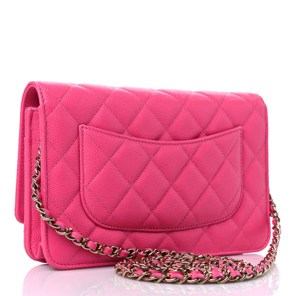 Chanel Caviar Quilted Wallet On Chain WOC Rose 3 of 10