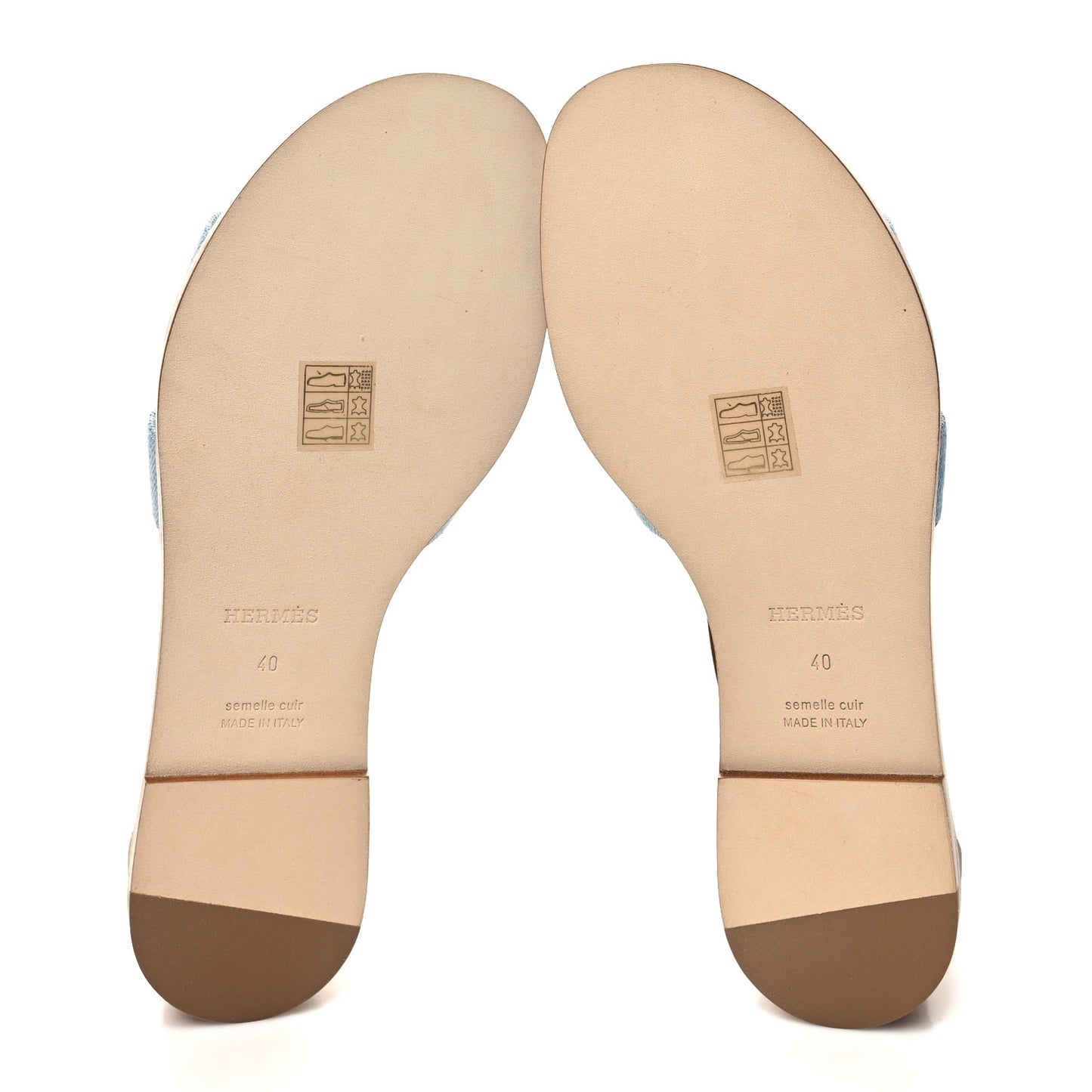 Denim Santorini Sandals 40 Bleu Clair