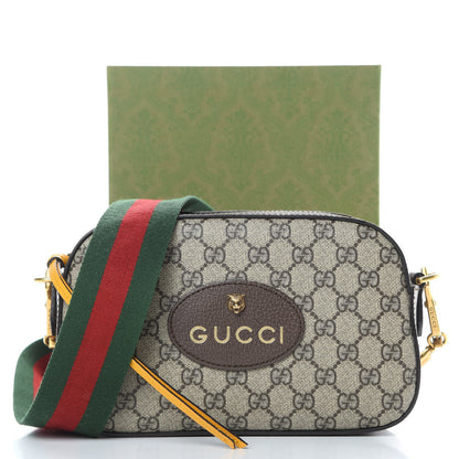 Gucci GG Supreme Monogram Web Neo Vintage Shoulder Bag Beige New Acero Crop 11 of 11