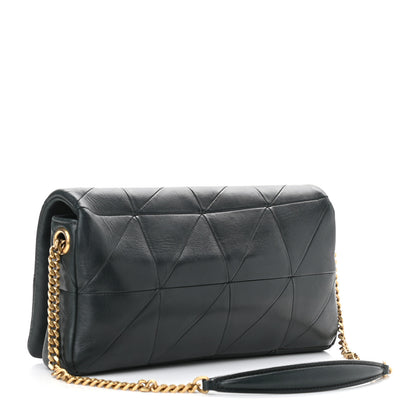 Saint Laurent Lambskin Patchwork Monogram Medium Jamie Baguette Dark Green 3 of 8