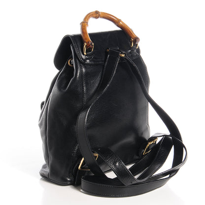 Gucci Leather Bamboo Backpack Black 3 of 8