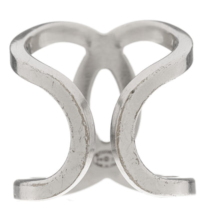 Chanel Metal CC Ring 53 6.5 Silver 4 of 5