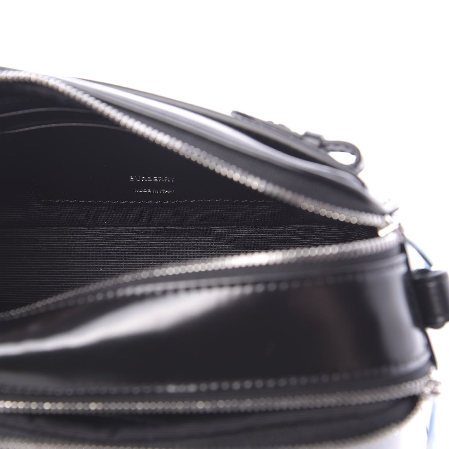 Coated Canvas Horseferry Print Micro Camera Bag Black