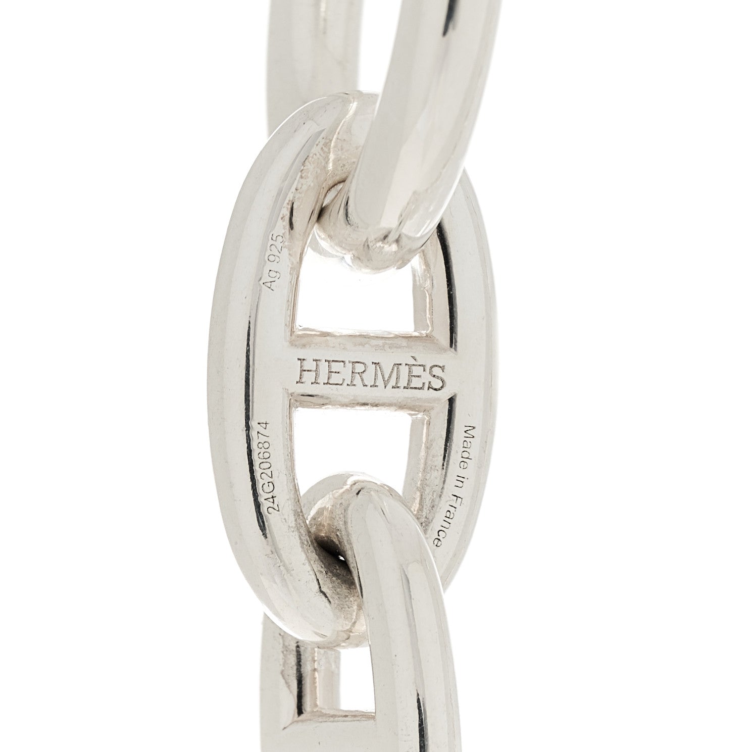Hermes Sterling Silver GM Chaine D'Ancre Necklace 5 of 6