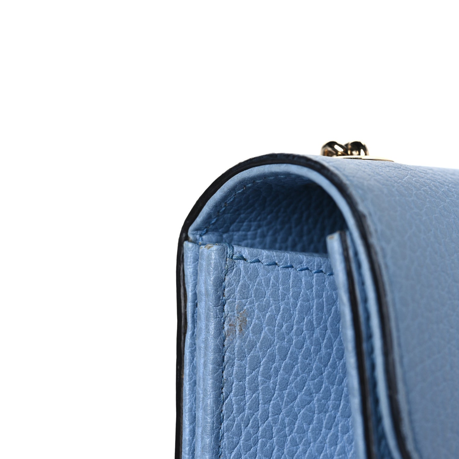 Gucci Dollar Calfskin Small Interlocking G Shoulder Bag Mineral Blue 15 of 16