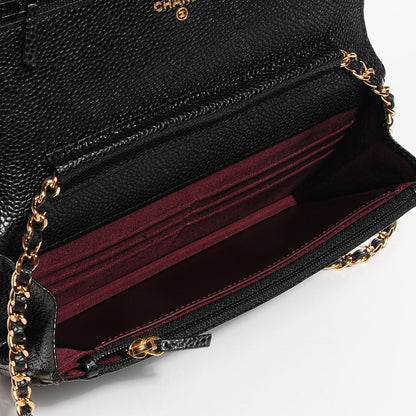 Chanel Caviar Quilted Wallet On Chain WOC Black 5 of 9