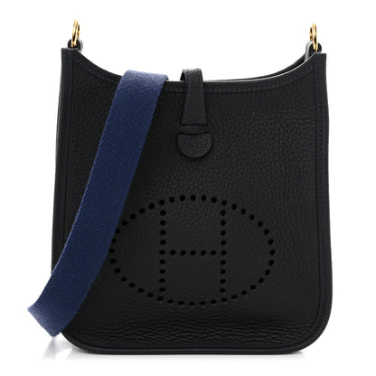 Hermes Taurillon Clemence Evelyne TPM Caban Bleu Saphir 1 of 10