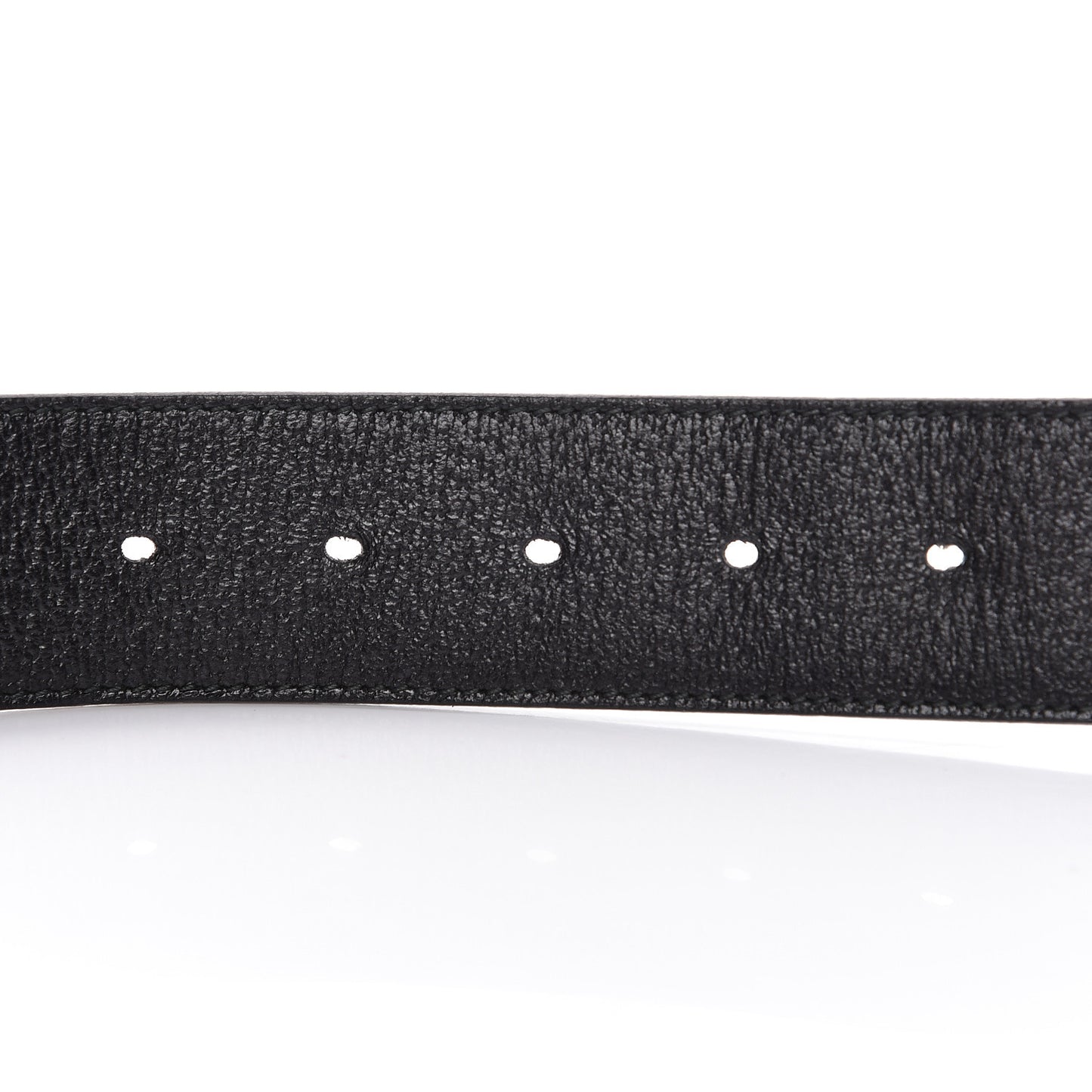 Textured Dollar Calfskin Nickel Double G 40mm Belt 105 42 Black