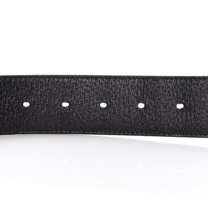 Gucci Textured Dollar Calfskin Nickel Double G 40mm Belt 105 42 Black 5 of 9
