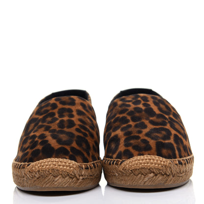 Saint Laurent Suede Leopard Print Espadrilles 36.5 Natural 2 of 13