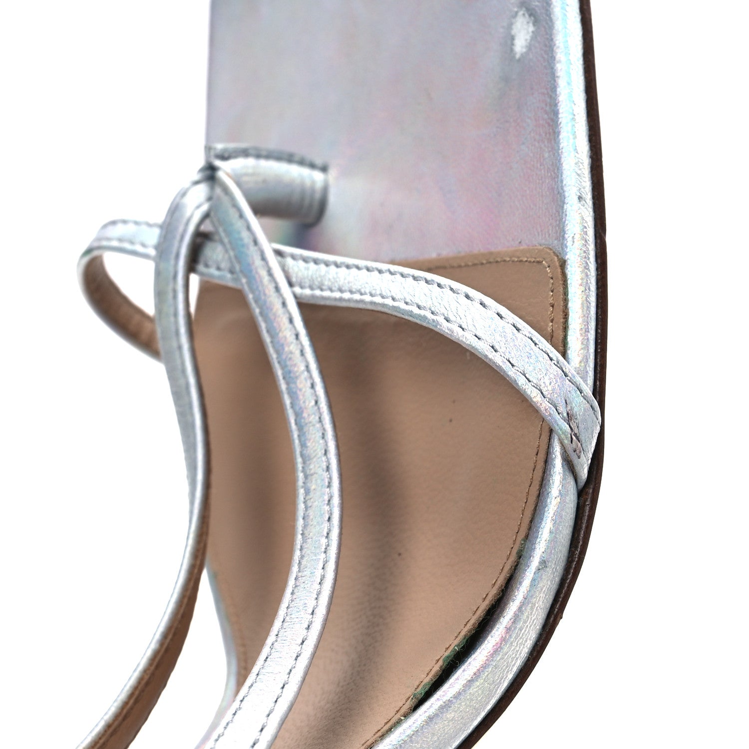Bottega Veneta Laser Nappa Stretch Multi Strap 90mm Sandals 39 Moon Drop 14 of 14