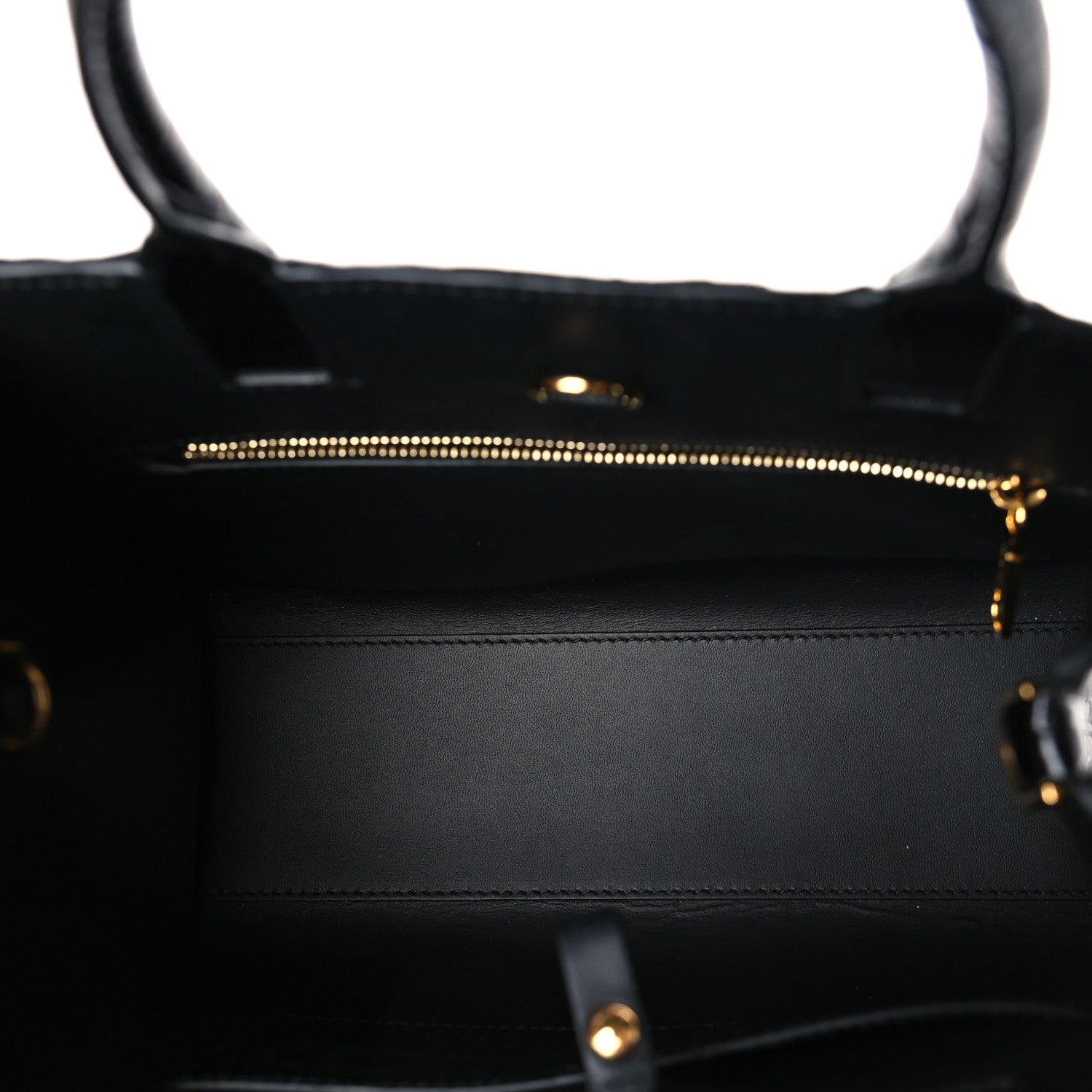 Burberry Crocodile Embossed Calfskin Mini Frances Tote Black 5 of 9