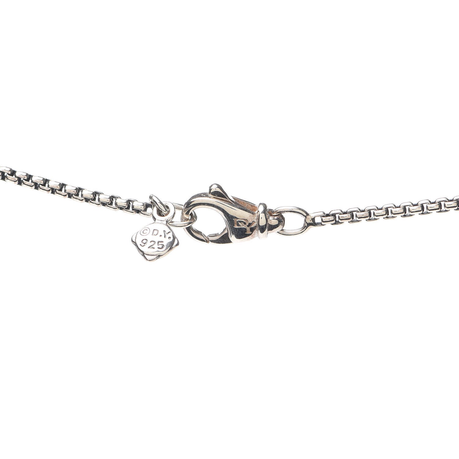 David Yurman Sterling Silver Diamond Black Onyx 7mm Petite Albion Necklace 4 of 5