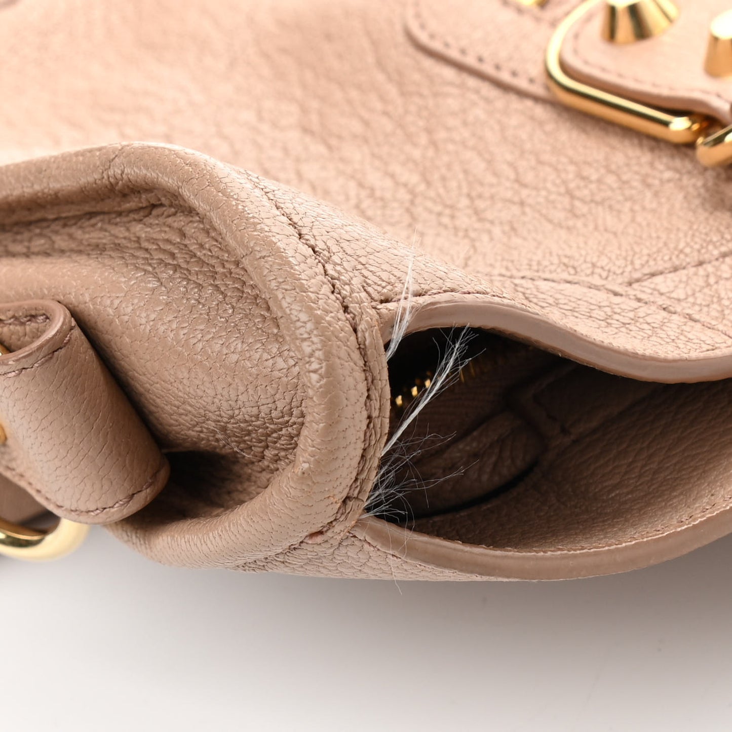 Chevre Gold Metallic Edge Hardware City Rose Des Sables