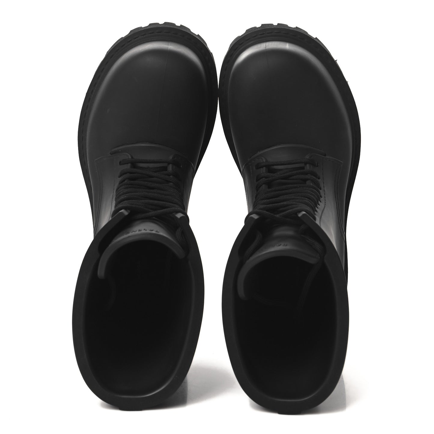 Rubber Mens Steroid Lace Up Boots 11 Black