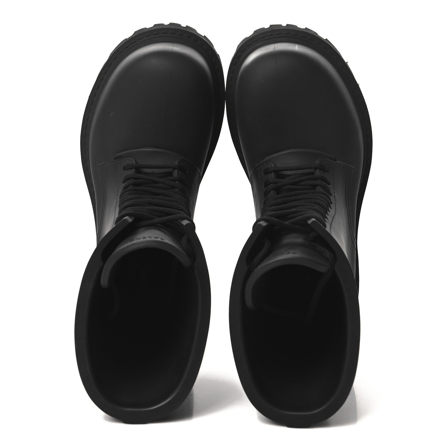 Balenciaga Rubber Mens Steroid Lace Up Boots 11 Black 2 of 9