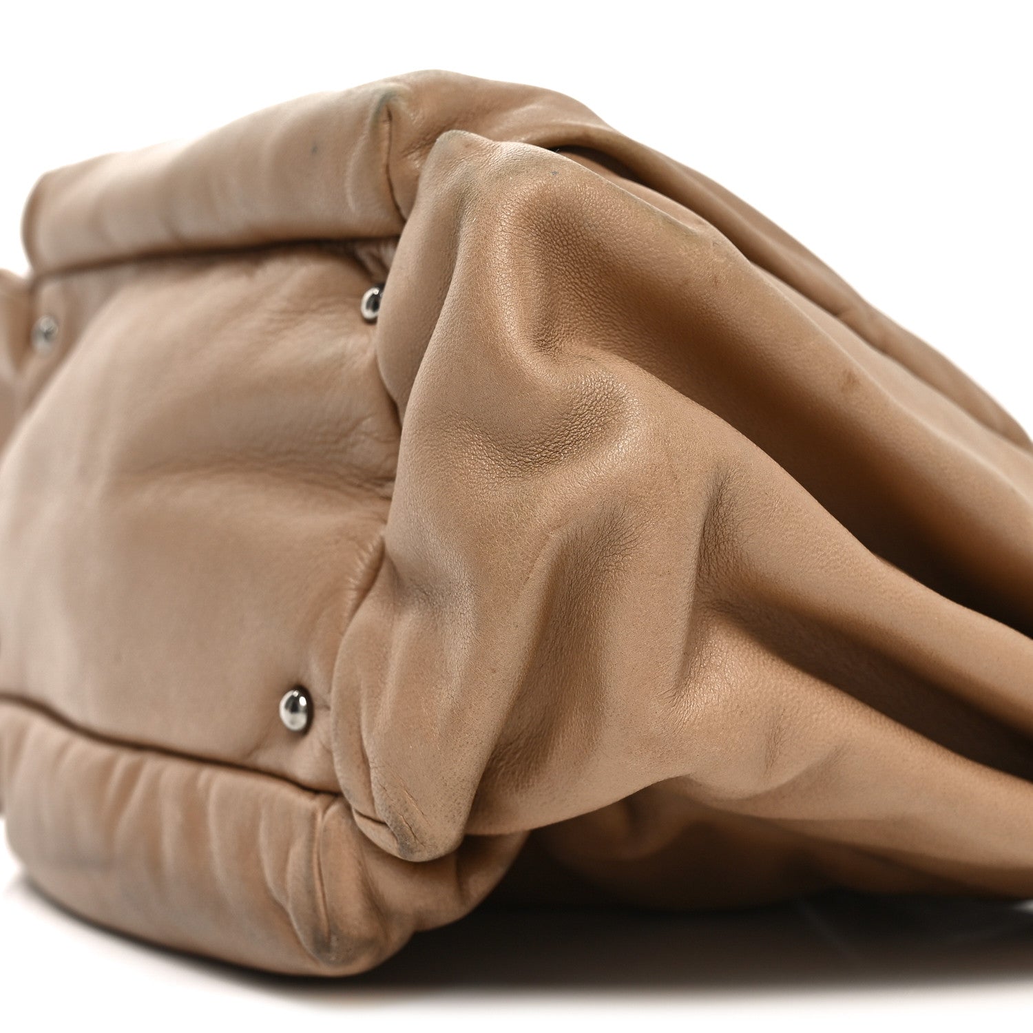 Chanel Lambskin Lax Accordion Hobo Beige 10 of 11