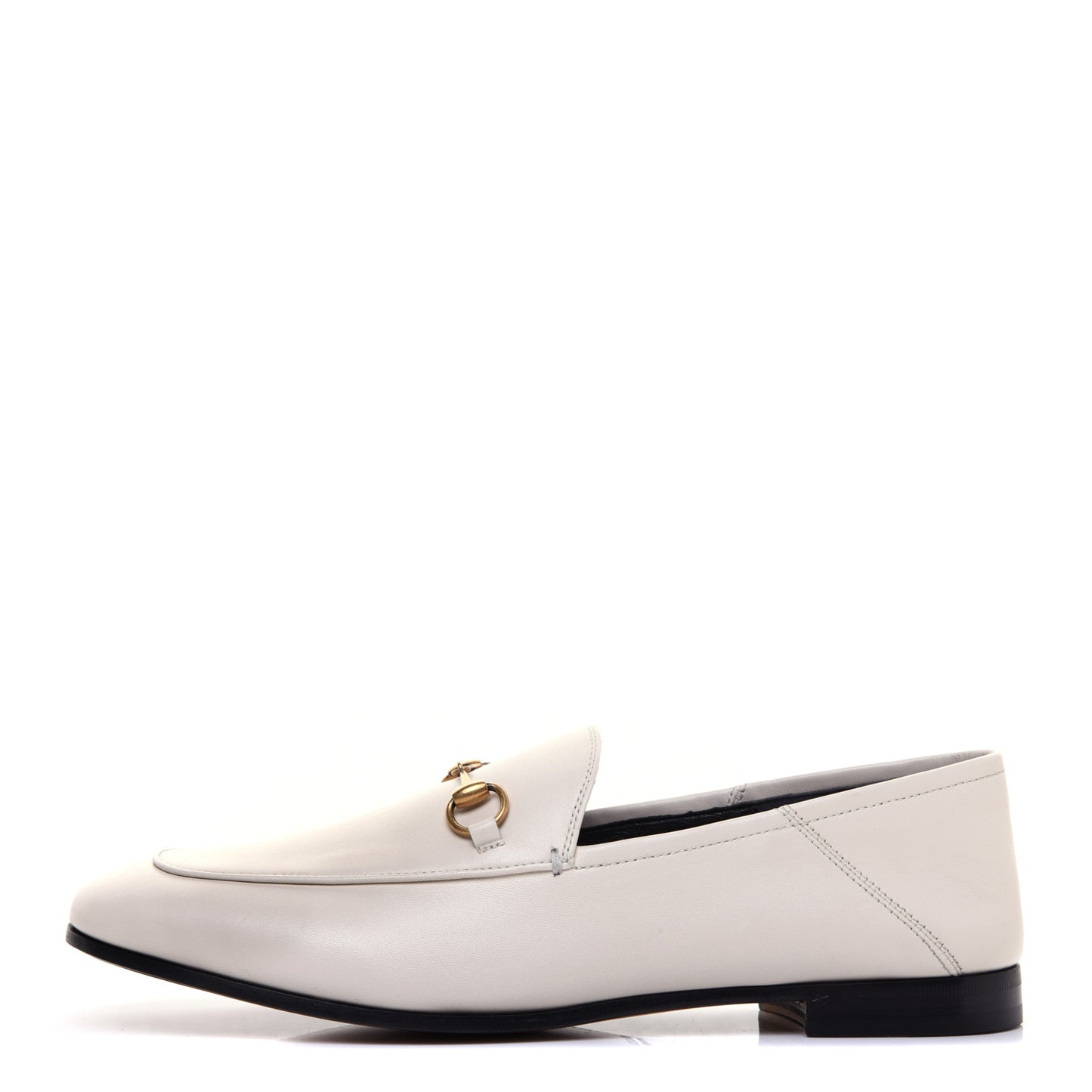 Lambskin Womens Brixton Horsebit Loafers 41 Mystic White