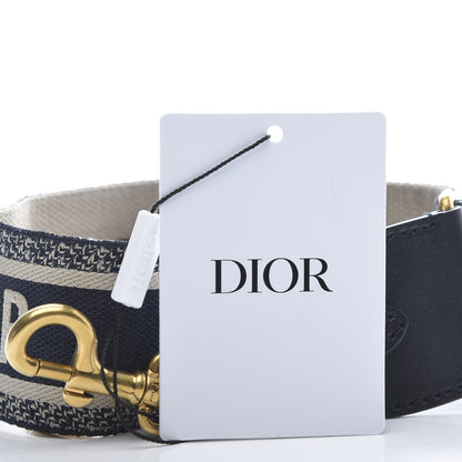 Christian Dior Canvas Embroidered Shoulder Strap Blue 5 of 6