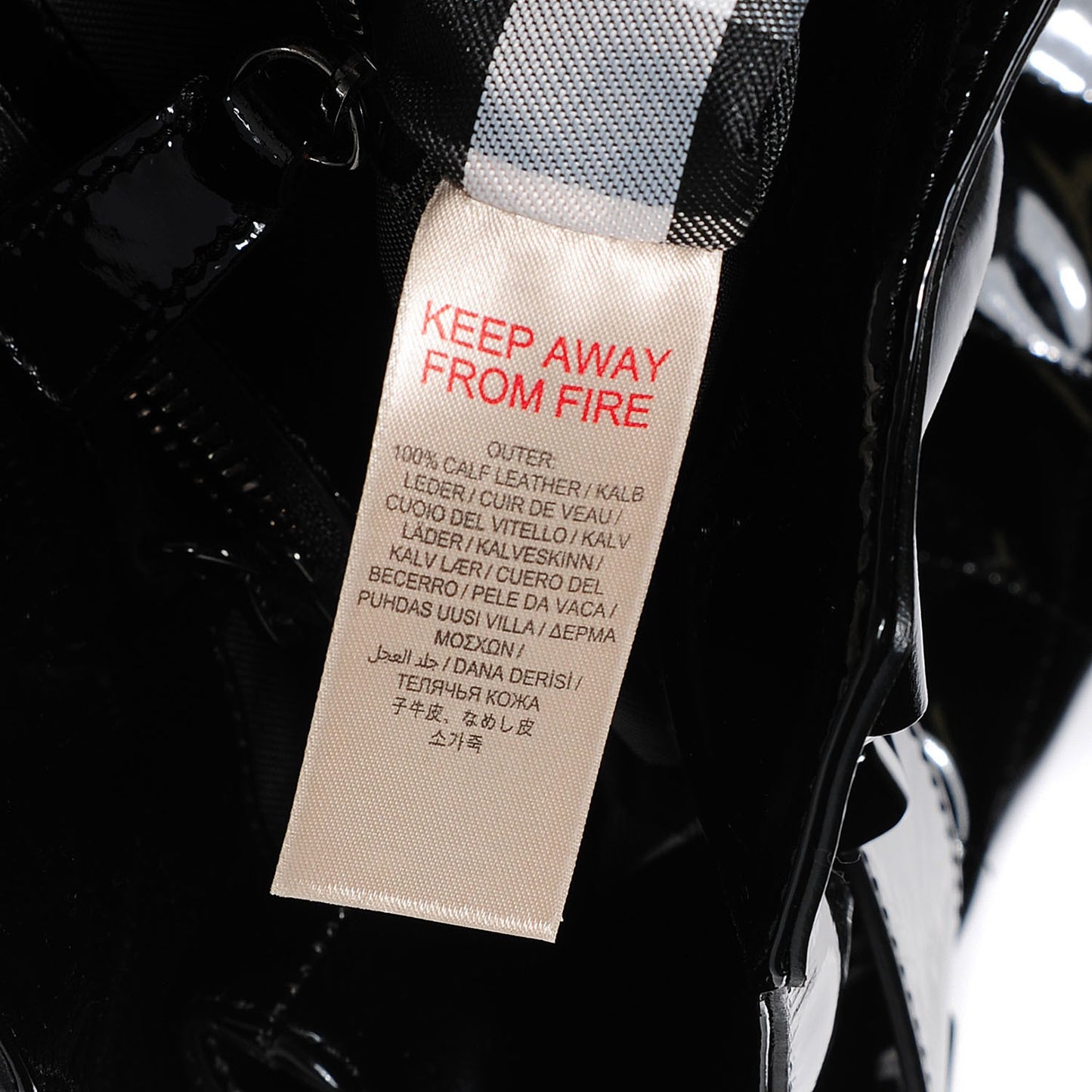 Patent Quilted Beaton Black