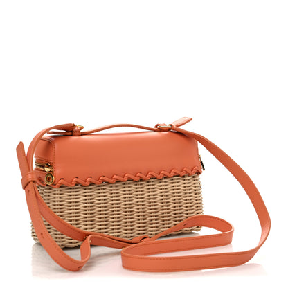 Loro Piana Wicker Calfskin L19 Extra Pocket Pouch Sun Kissed 3 of 9