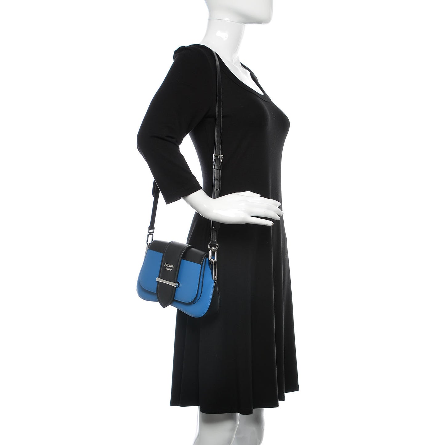 City Calfskin Sidonie Shoulder Bag Marea Black