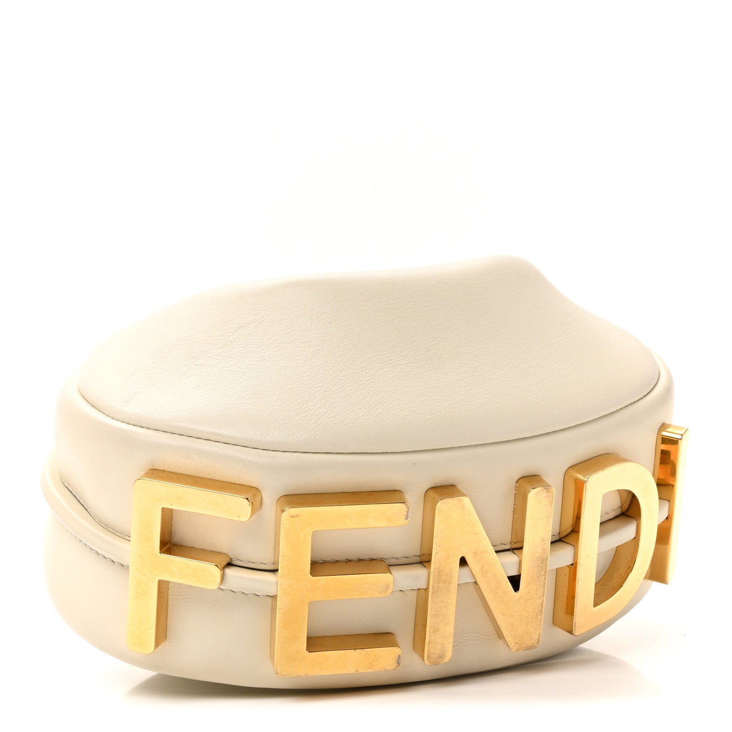 Fendi Vitello Grace Matte Mini Fendigraphy Hobo Bag White Ice 4 of 10