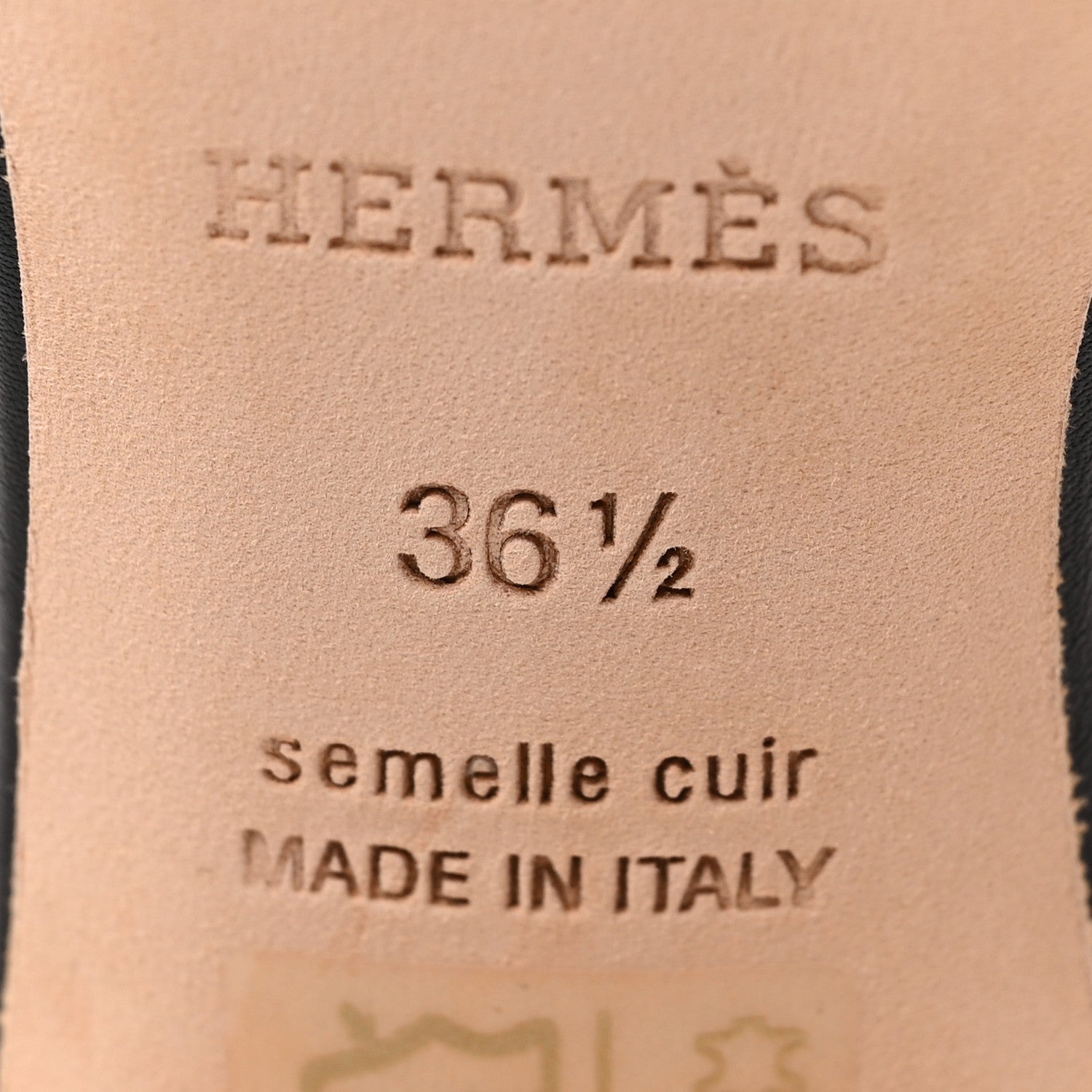 Hermes Calfskin Oasis Sandals 36.5 Black 6 of 8