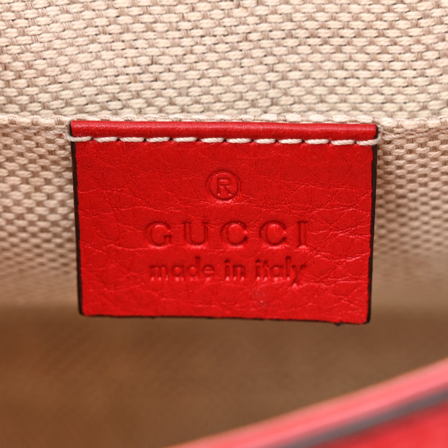 Pebbled Calfskin Small Soho Flap Crossbody Red