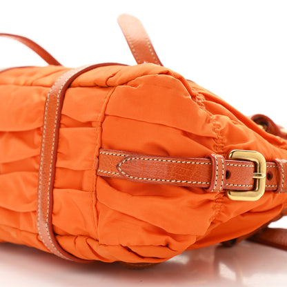 Prada Tessuto Nylon Gaufre Shopping Satchel Papaya 10 of 17