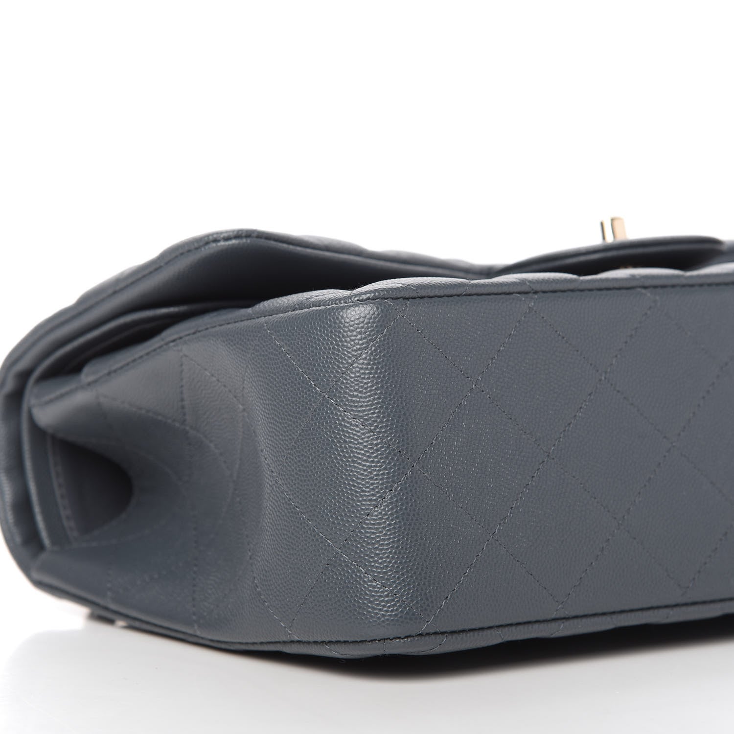 Chanel Caviar Quilted Jumbo Double Flap Dark Grey 6 of 10
