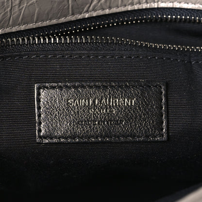 Saint Laurent Crinkled Calfskin Matelasse Monogram Medium Niki Chain Satchel Fog 6 of 11