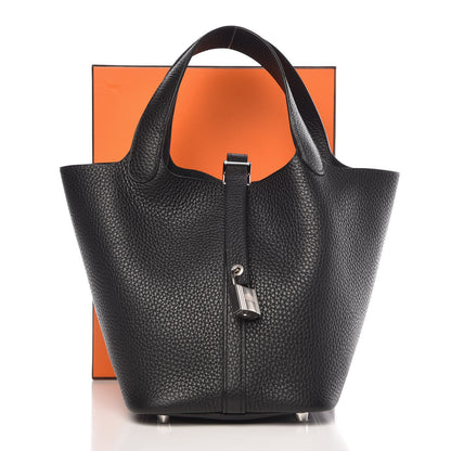 Hermes Taurillon Clemence Picotin Lock 18 PM Black 8 of 8