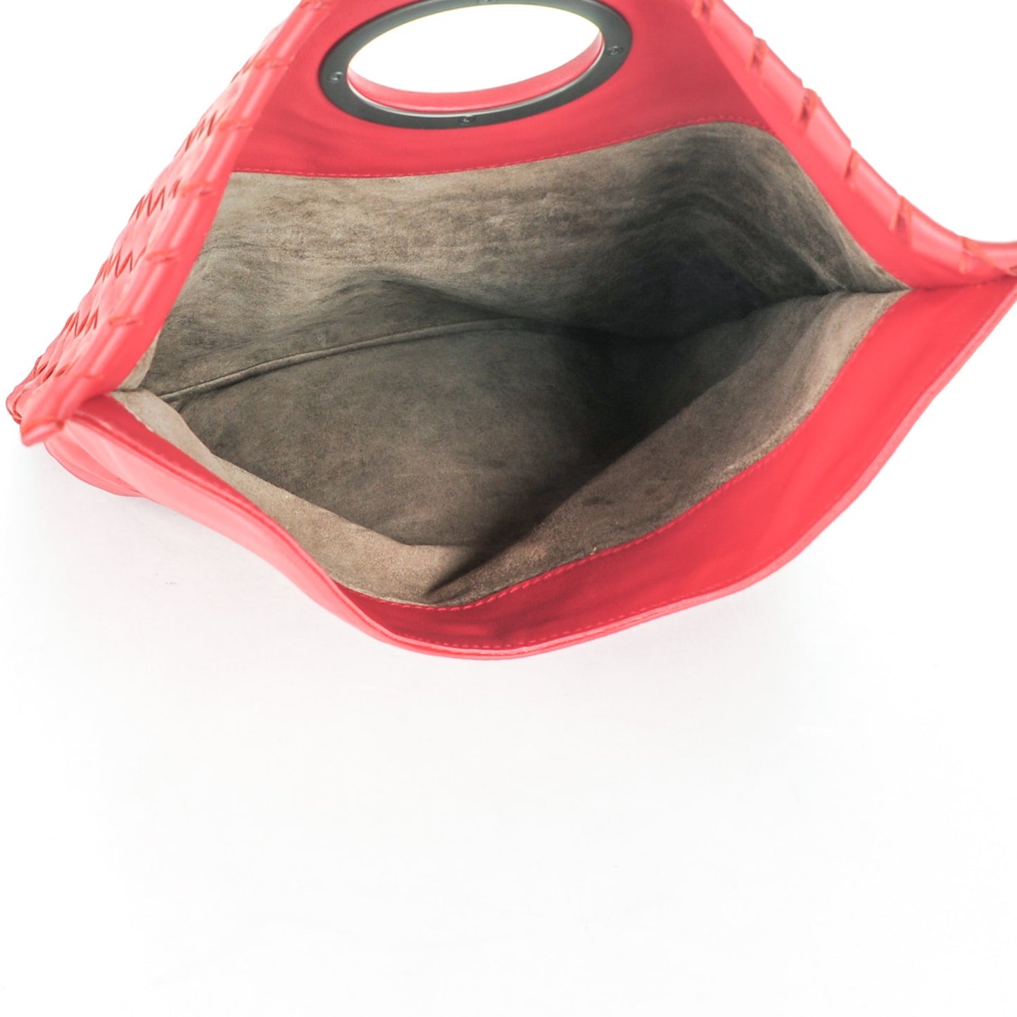 Nappa Intrecciato Turnlock Clutch Blood