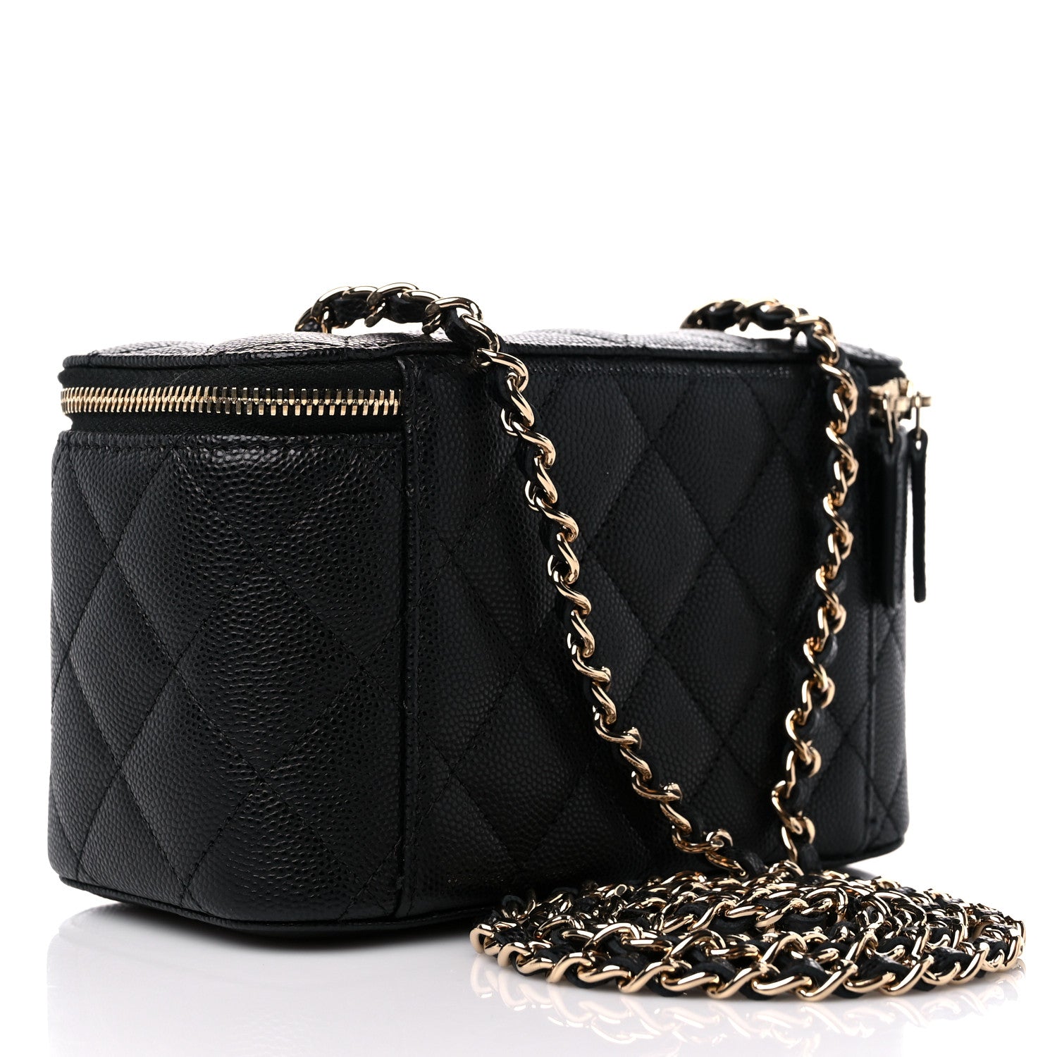 Chanel Caviar Quilted Small Vanity Case With Chain Black 2 of 12