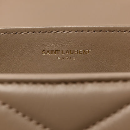 Saint Laurent Calfskin Y Quilted Monogram Toy Loulou Crossbody Bag Dark Beige 6 of 11