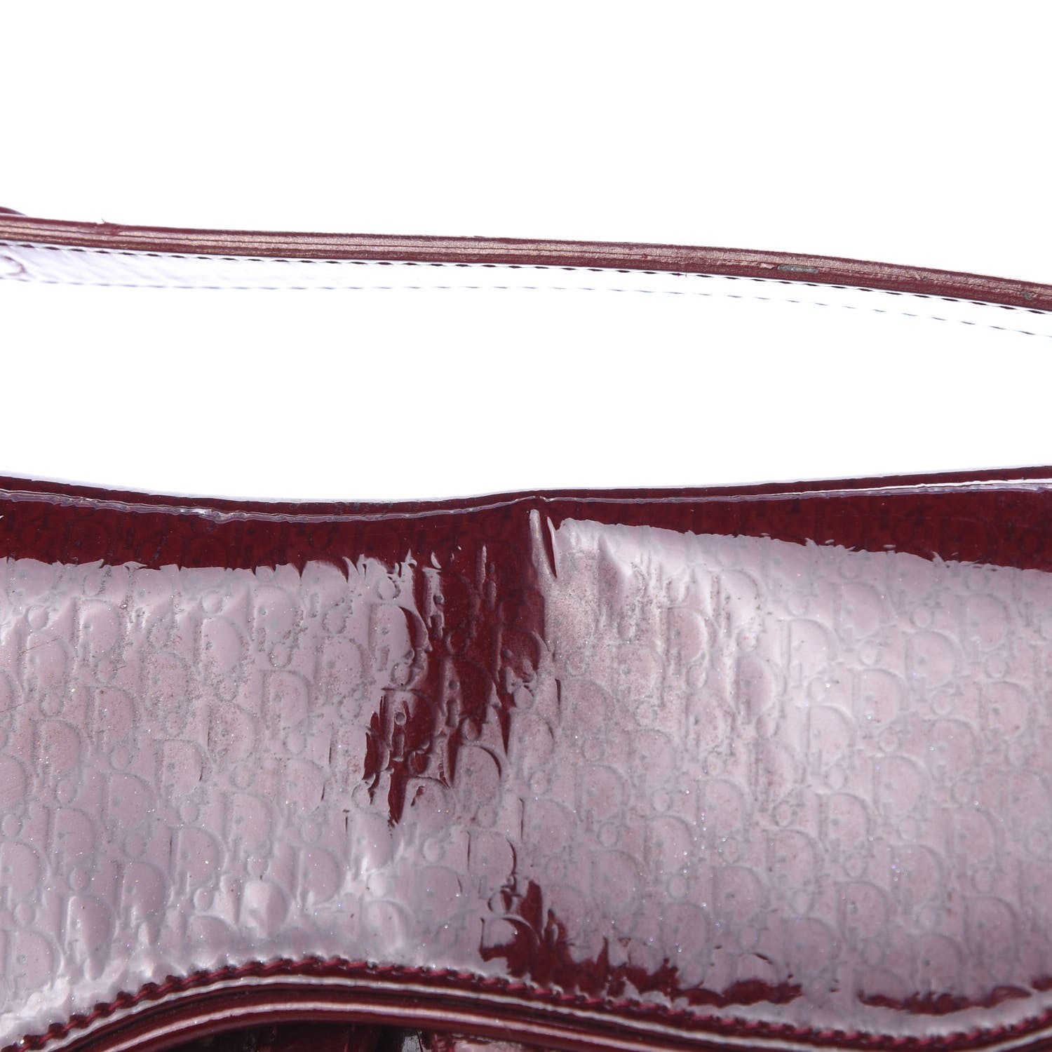 Christian Dior Patent Diorissimo Double Saddle Bag Dark Red 10 of 10