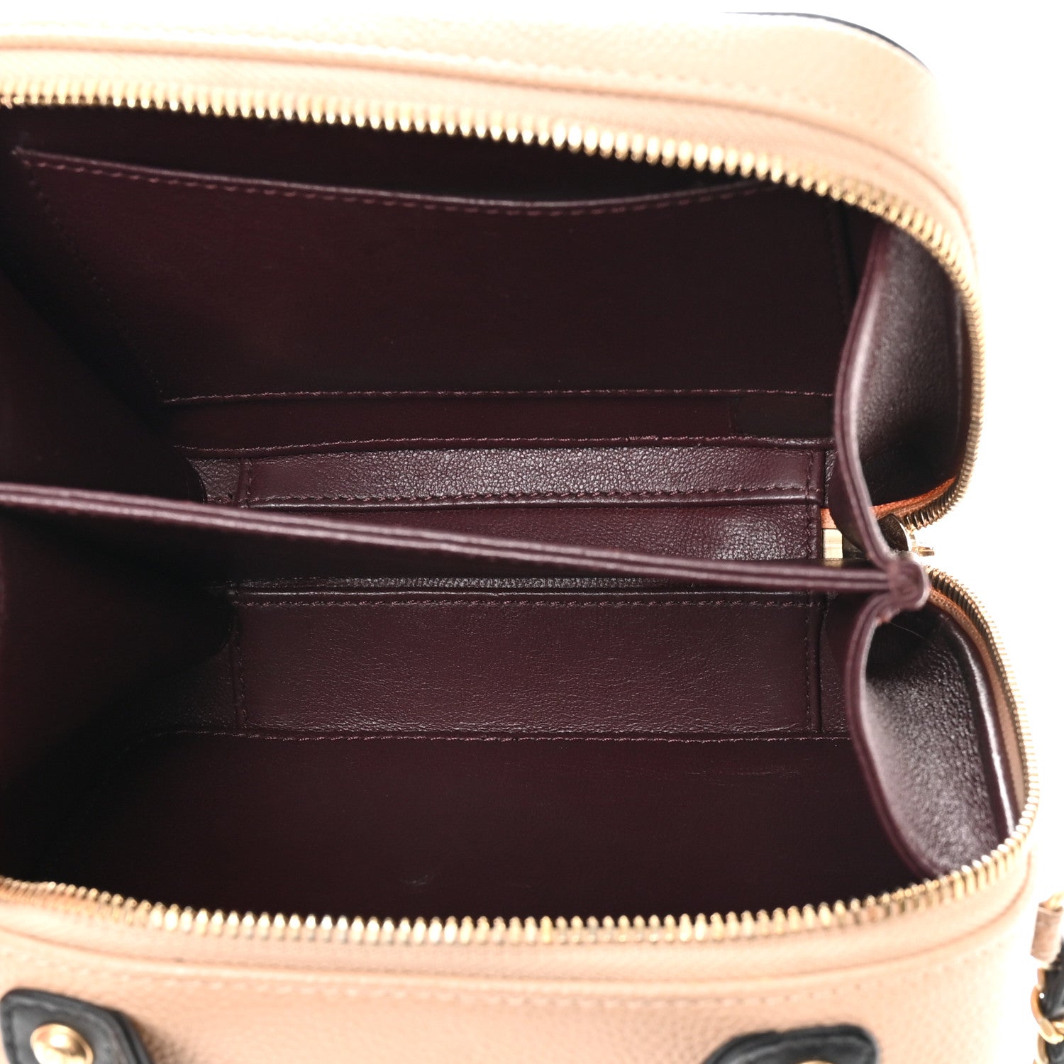 Chanel Caviar Quilted Small CC Filigree Vanity Case Beige Black 5 of 11