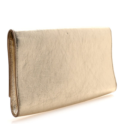Saint Laurent Metallic Calfskin Monogram Large Belle De Jour Clutch Gold 3 of 6