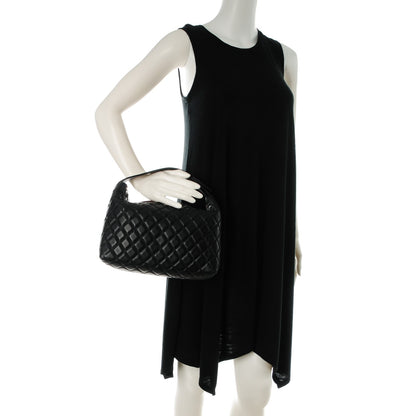 Chanel Lambskin Quilted Large Cosmetic Case Black 2 of 8