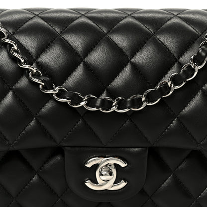 Chanel Lambskin Quilted Medium Double Flap Black 9 of 12