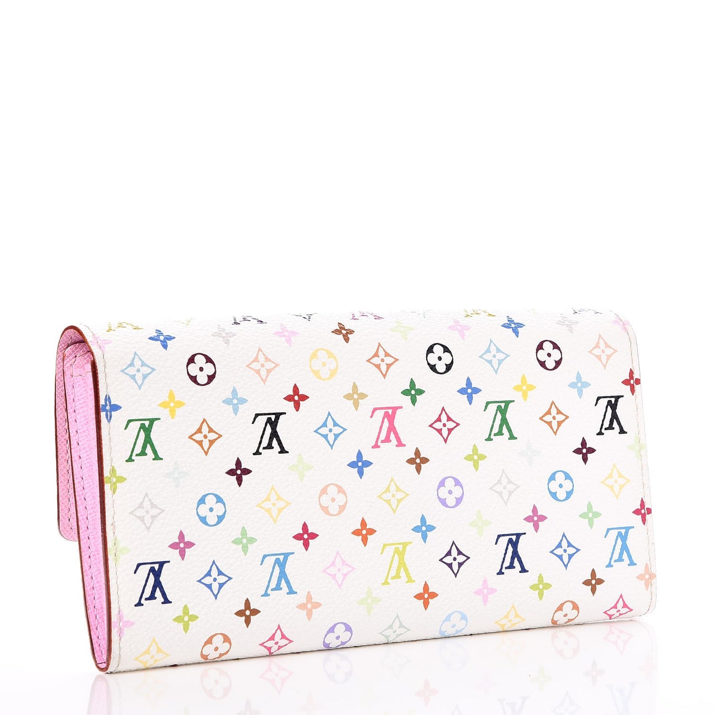 Monogram Multicolor Sarah Wallet White Litchi