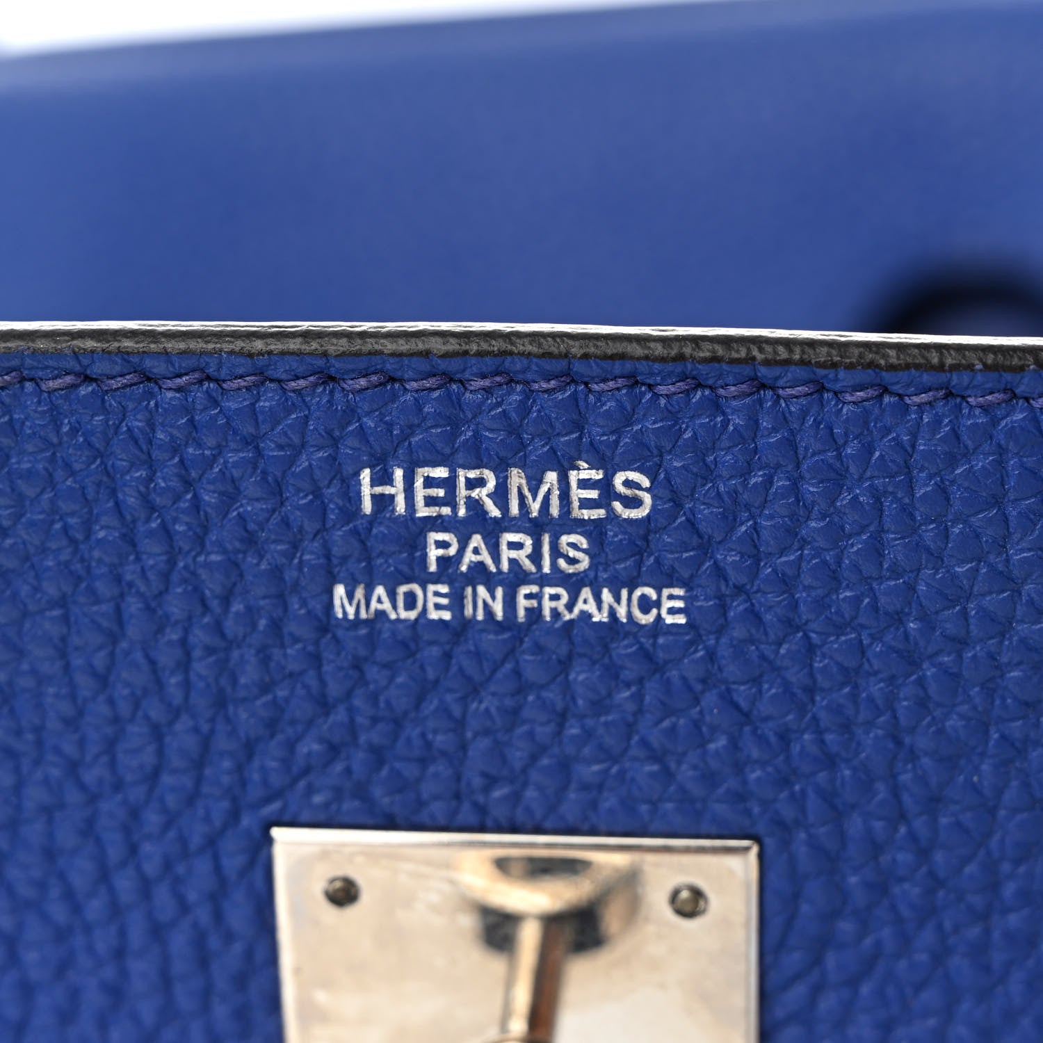 Hermes Togo BIRKIN 35 Bleu France 6 of 12